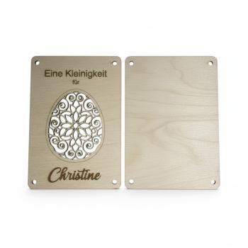 Holzkarte zu Ostern: Stilvolle Geldgeschenke personalisiert mit Namen – Die perfekte Geschenkidee für deine Liebsten!